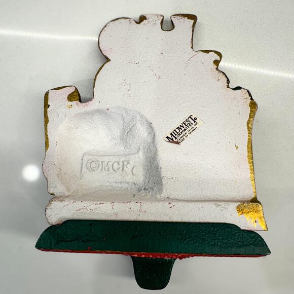 1990s Vintage Cast Iron Santa "Ho Ho Ho" Stocking Hanger-Midwest of Cannon Falls - Picture 7 of 8